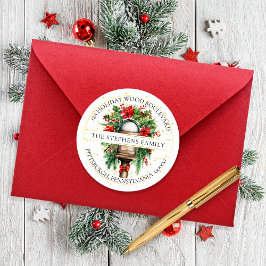 Weihnachtsfeiertage Mailbox Blumenladen Rücksendea Runder Aufkleber