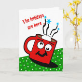 Weihnachtsfeiertage mit Crazy Cup of Cocoa Karte (Gelbe Blume)