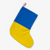 Weihnachtsfeiertage mit der Fahne der Ukraine Kleiner Weihnachtsstrumpf (Vorderansicht (hängend))