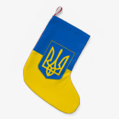 Weihnachtsfeiertage mit der Fahne der Ukraine Kleiner Weihnachtsstrumpf (Vorderansicht (hängend))