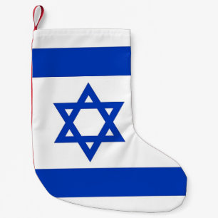Weihnachtsfeiertage mit israelischer Flagge Kleiner Weihnachtsstrumpf