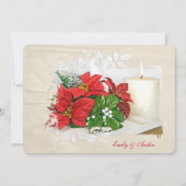 Weihnachtsfeiertage mit Ringen auf der Bibel Einladung (Vorderseite)