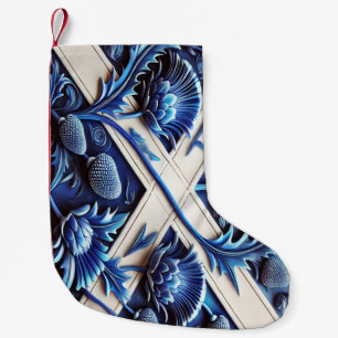 Weihnachtsfeiertage mit schottischen Strümpfen Kleiner Weihnachtsstrumpf