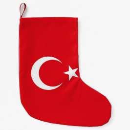 Weihnachtsfeiertage mit türkischer Flagge Kleiner Weihnachtsstrumpf