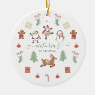 Weihnachtsfeiertage Mobile Baby Dusche Keramik Ornament