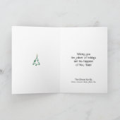 Weihnachtsfeiertage Moderne Farben Feiertagskarte (Innenseite)