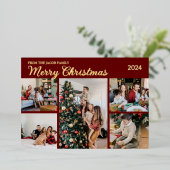 Weihnachtsfeiertage Moderne Fotografie Folien Feiertagskarte (Stehend vorne)