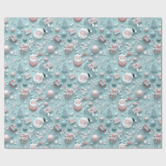 Weihnachtsfeiertage Modernes Blau Geschenkpapier (Flach)