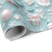 Weihnachtsfeiertage Modernes Blau Geschenkpapier (Rolleneckpunkt)