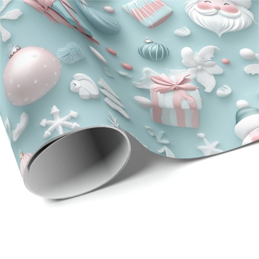 Weihnachtsfeiertage Modernes Blau Geschenkpapier (Rolleneckpunkt)