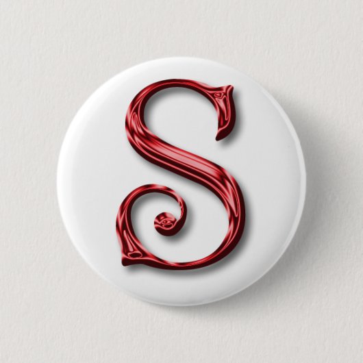 Weihnachtsfeiertage Monogram Button (Vorderseite)
