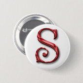 Weihnachtsfeiertage Monogram Button (Vorne & Hinten)
