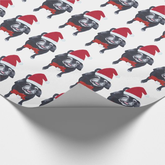 Weihnachtsfeiertage Mops Alle verfeinerten Weihnac Geschenkpapier (Ecke)