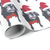 Weihnachtsfeiertage Mops Alle verfeinerten Weihnac Geschenkpapier (Rolleneckpunkt)