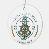 Weihnachtsfeiertage Nautic Keramik Ornament (Links)