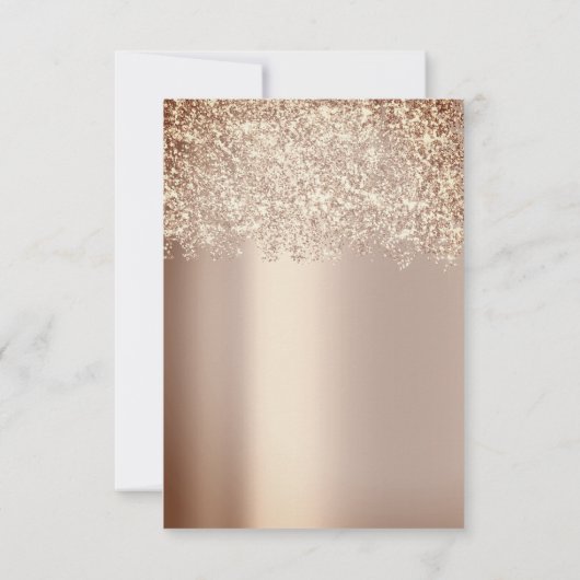 Weihnachtsfeiertage Neujahr Party Rose Gold Einladung (Rückseite)