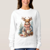 Weihnachtsfeiertage niedliche Illustrationssaison Sweatshirt (Vorderseite)
