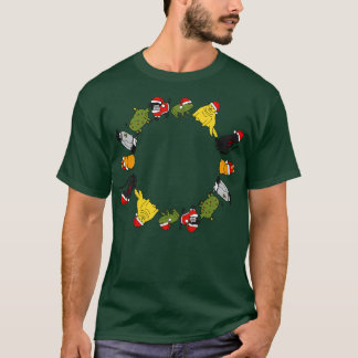 Weihnachtsfeiertage Niedliche Tiere Sterne Candy C T-Shirt