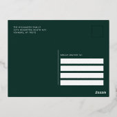 Weihnachtsfeiertage Nutcracker Grüne Elegant Folien Feiertagspostkarte (Rückseite)