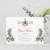 Weihnachtsfeiertage Nutcracker Open House Einladung (Stehend Vorderseite)