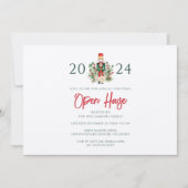 Weihnachtsfeiertage Nutcracker Open House Party Einladung (Vorderseite)
