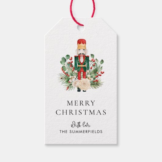 Weihnachtsfeiertage Nutcracker Script festlich Geschenkanhänger (Vorderseite)