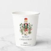 Weihnachtsfeiertage Nutcracker Script festlich Pappbecher (Rückseite)