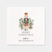 Weihnachtsfeiertage Nutcracker Skript-Papier Serviette (Vorderseite)