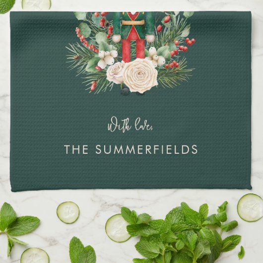 Weihnachtsfeiertage Nutcracker-Skriptfamilie Geschirrtuch (Gefaltet)