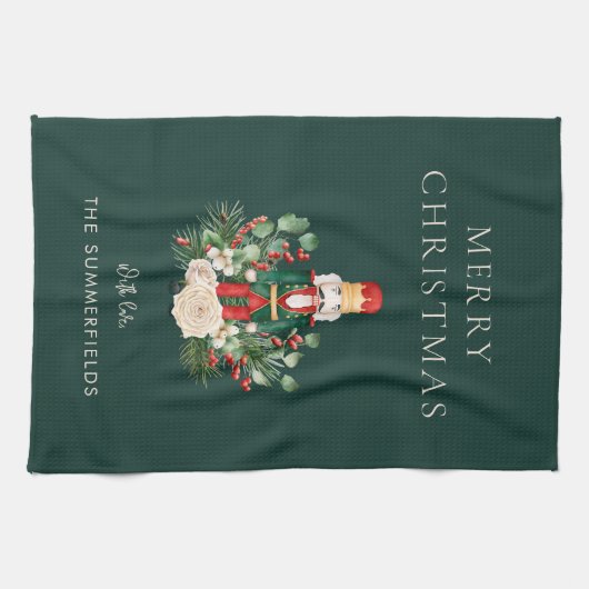 Weihnachtsfeiertage Nutcracker-Skriptfamilie Geschirrtuch (Horizontal)