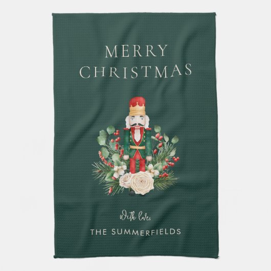 Weihnachtsfeiertage Nutcracker-Skriptfamilie Geschirrtuch (Vertikal)