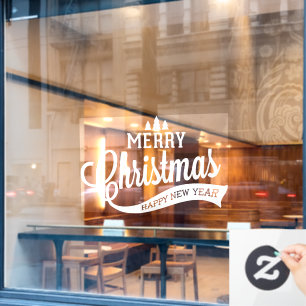 Weihnachtsfeiertage oder Türdekor Fensteraufkleber
