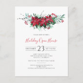 Weihnachtsfeiertage Open House Party Einladungspostkarte (Vorderseite)