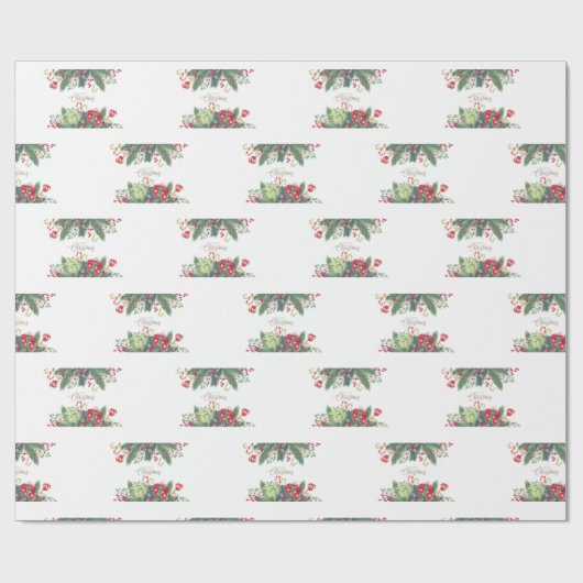 Weihnachtsfeiertage Ornamente Geschenkpapier (Flach)