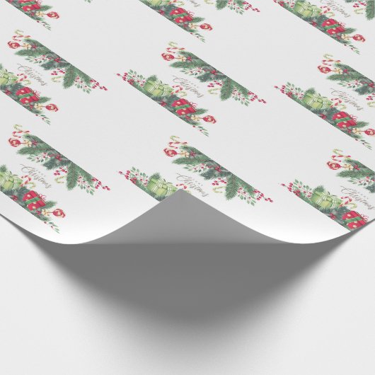 Weihnachtsfeiertage Ornamente Geschenkpapier (Ecke)