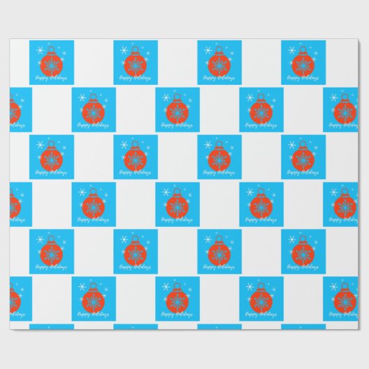 Weihnachtsfeiertage Ornamente Geschenkpapier (Flach)