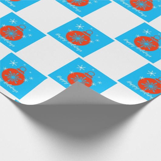 Weihnachtsfeiertage Ornamente Geschenkpapier (Ecke)