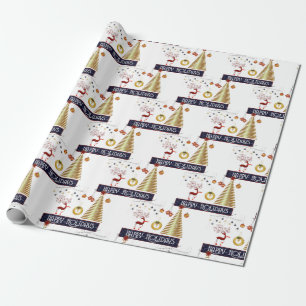 Weihnachtsfeiertage Ornamente Geschenkpapier