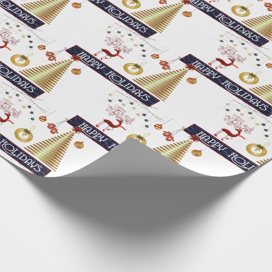 Weihnachtsfeiertage Ornamente Geschenkpapier (Ecke)