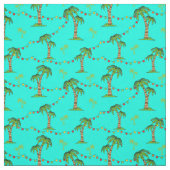 Weihnachtsfeiertage Palmen und Lichter Stoff (Muster)