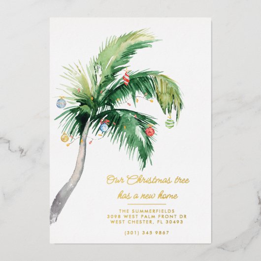Weihnachtsfeiertage Palmenbaum - Ankündigung (Vorderseite)