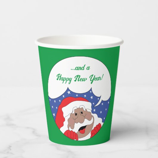 Weihnachtsfeiertage Pappbecher (Rückseite)