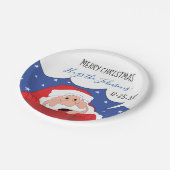 Weihnachtsfeiertage Pappteller (Schrägansicht)
