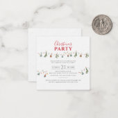 Weihnachtsfeiertage Party Botanische Einladung (Vorderseite/Rückseite Beispiel)