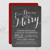 Weihnachtsfeiertage Party Einladung (Vorne/Hinten)