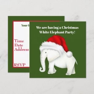 Weihnachtsfeiertage - Party Einladung des weißen E