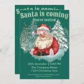 Weihnachtsfeiertage Party Einladung Santa Waterco (Vorne/Hinten)
