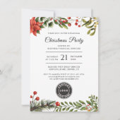 Weihnachtsfeiertage-Party mit Business-Logo Einladung (Vorderseite)