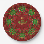 Weihnachtsfeiertage Party Plakat Pappteller (Vorderseite)