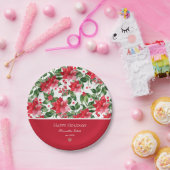 Weihnachtsfeiertage Personalisiert Poinsettia Must Pappteller (Party)